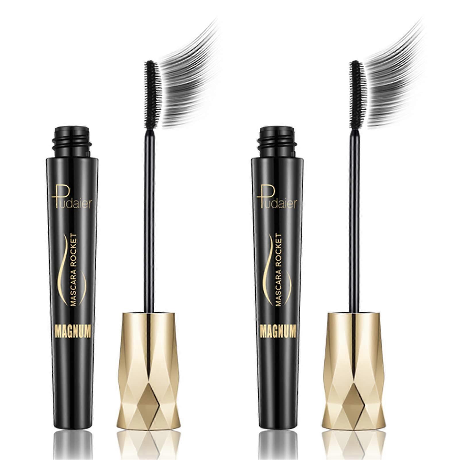 Waterproof Volumizing Mascara Blackest Black 2 Pack for False Eyelash Effect and Soft Full Lashes