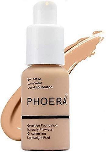 Soft Matte Full Coverage Foundation Makeup, Long Lasting Waterproof Oil Control, 30ml Buff Beige