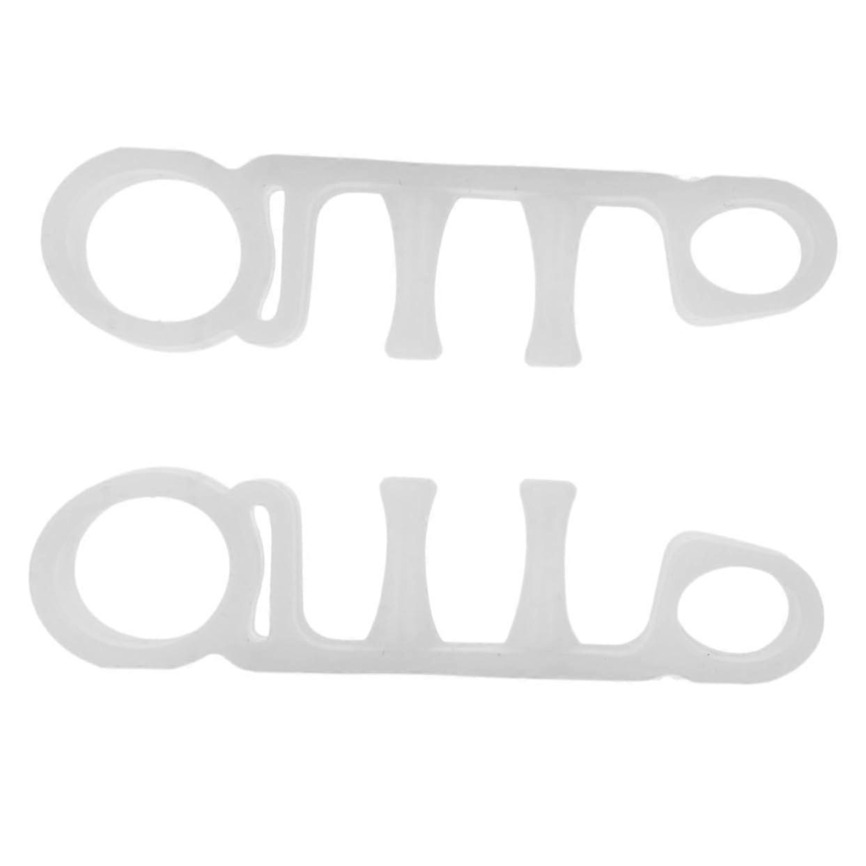 Toe Separators and Bunion Corrector, 6pcs SEBS Toe Spacers for Alignment and Pressure Relief, White