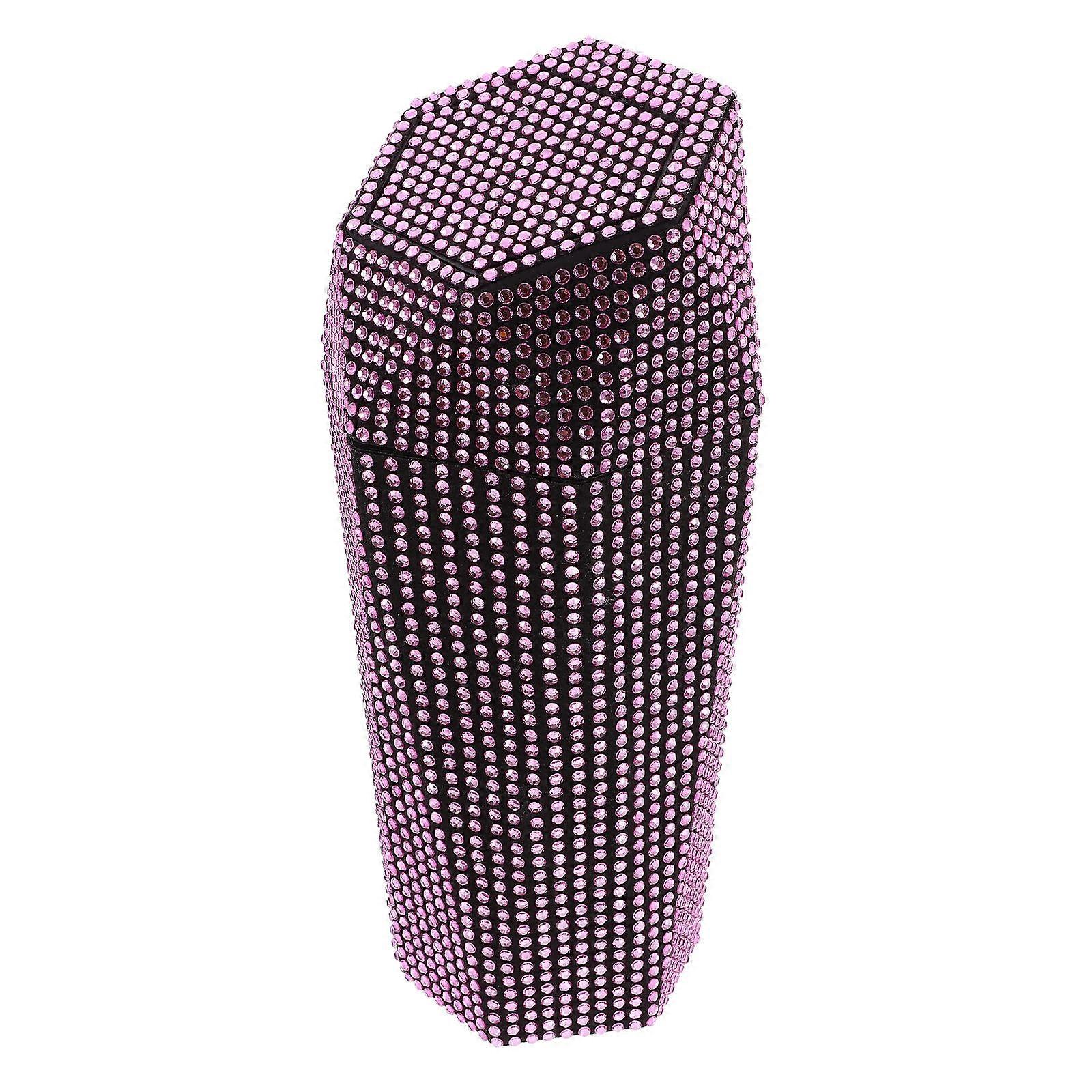 Car Trash Can Plastic Rhinestone Auto Garbage Can for Car Use 3Pcs