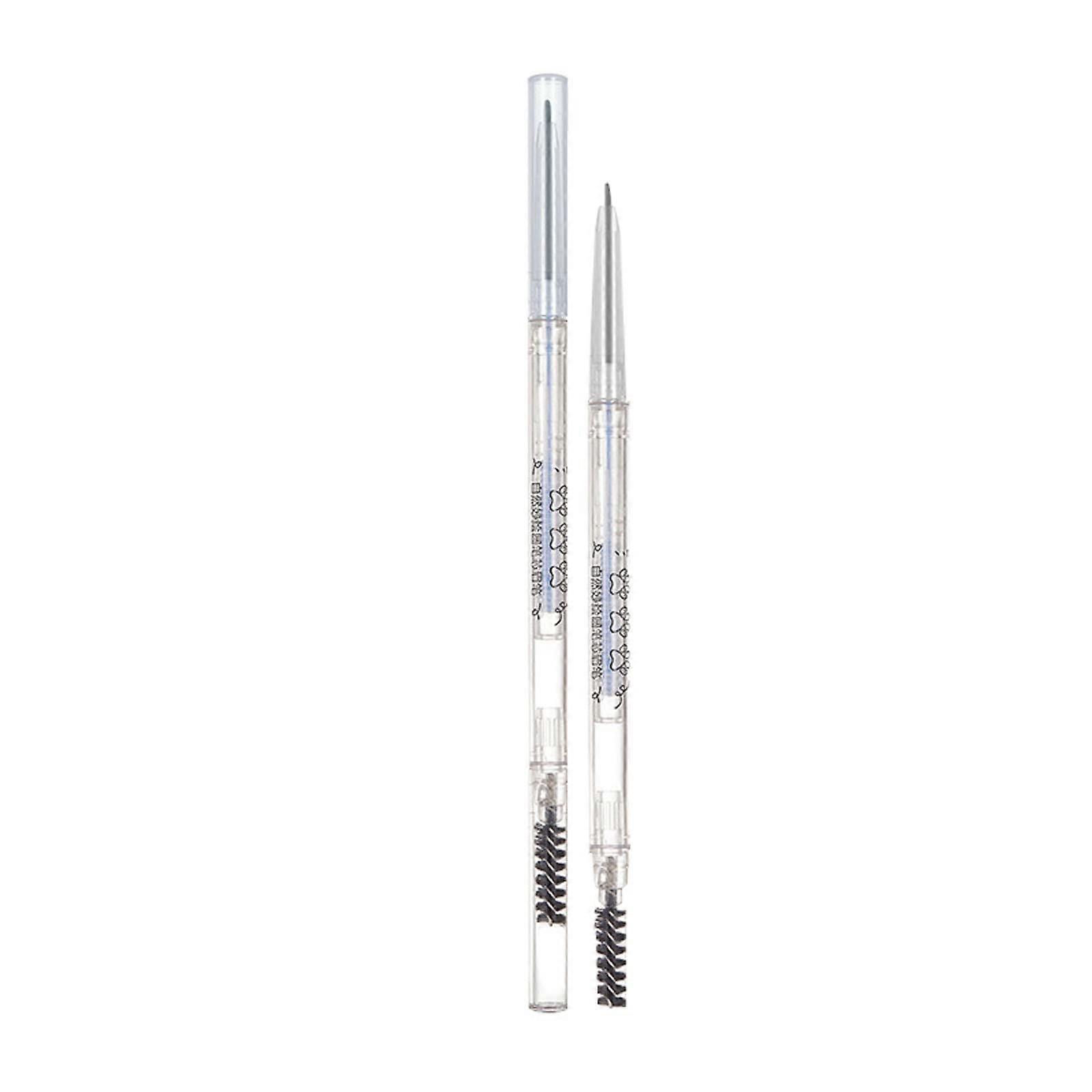 Waterproof Sweatproof Double Ended Automatic Eyebrow Pencil Dark Brown for Precise Brow Shaping