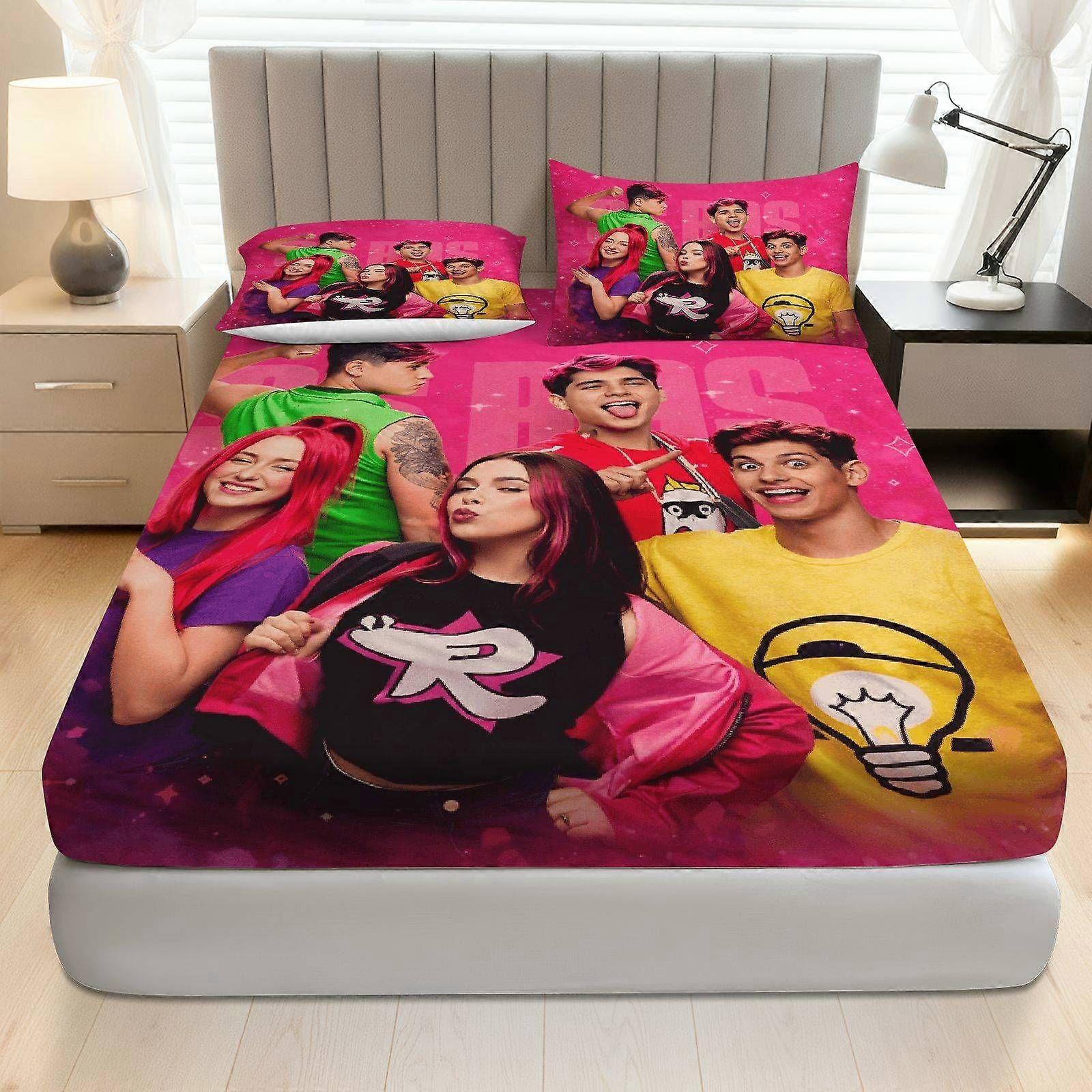 3pcs Colorful Modern Cheerful Fitted Sheet Three Piece Set