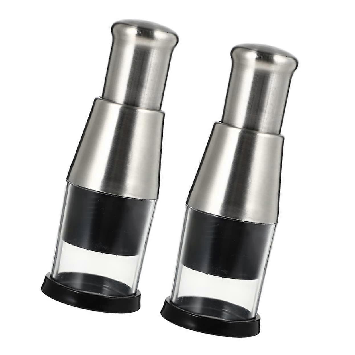 2Pcs Garlic Press and Mincer Set for Effortless Crushing and MultiFunction Kitchen Use