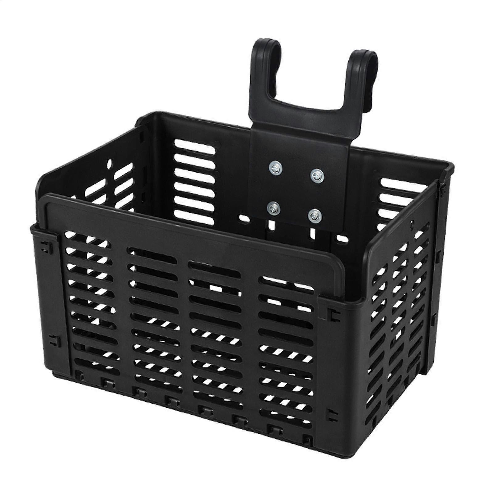 Quick Release Bike Front Basket with Foldable Bicycle Cargo Carrier for Adults Adjustable Height