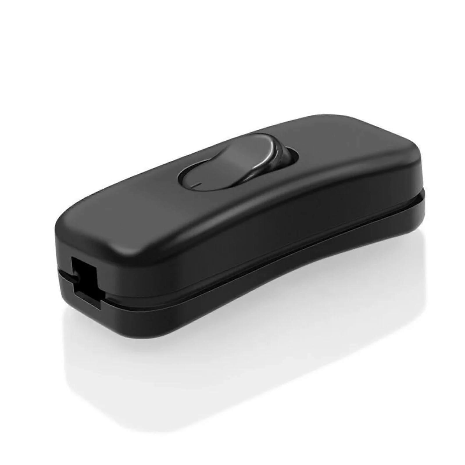 5Pcs AC 110250V Inline Rocker Lamp Cord Switch Black White for Easy On/Off Control