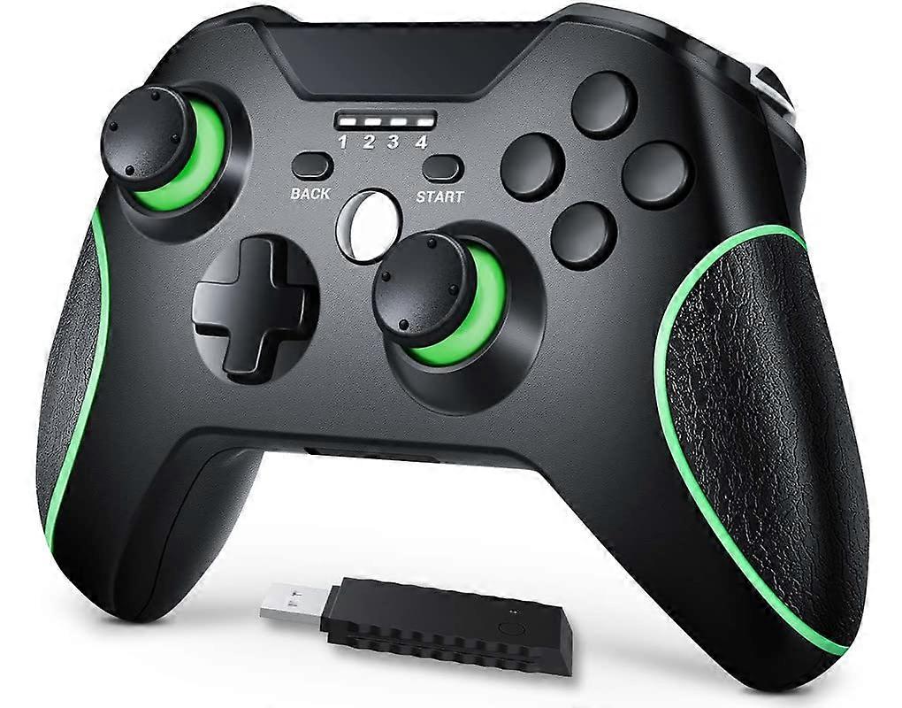 Wireless Game Controller for Xbox One Series X/S PS3 PC Android, 2.4GHz Ergonomic Design Black Green