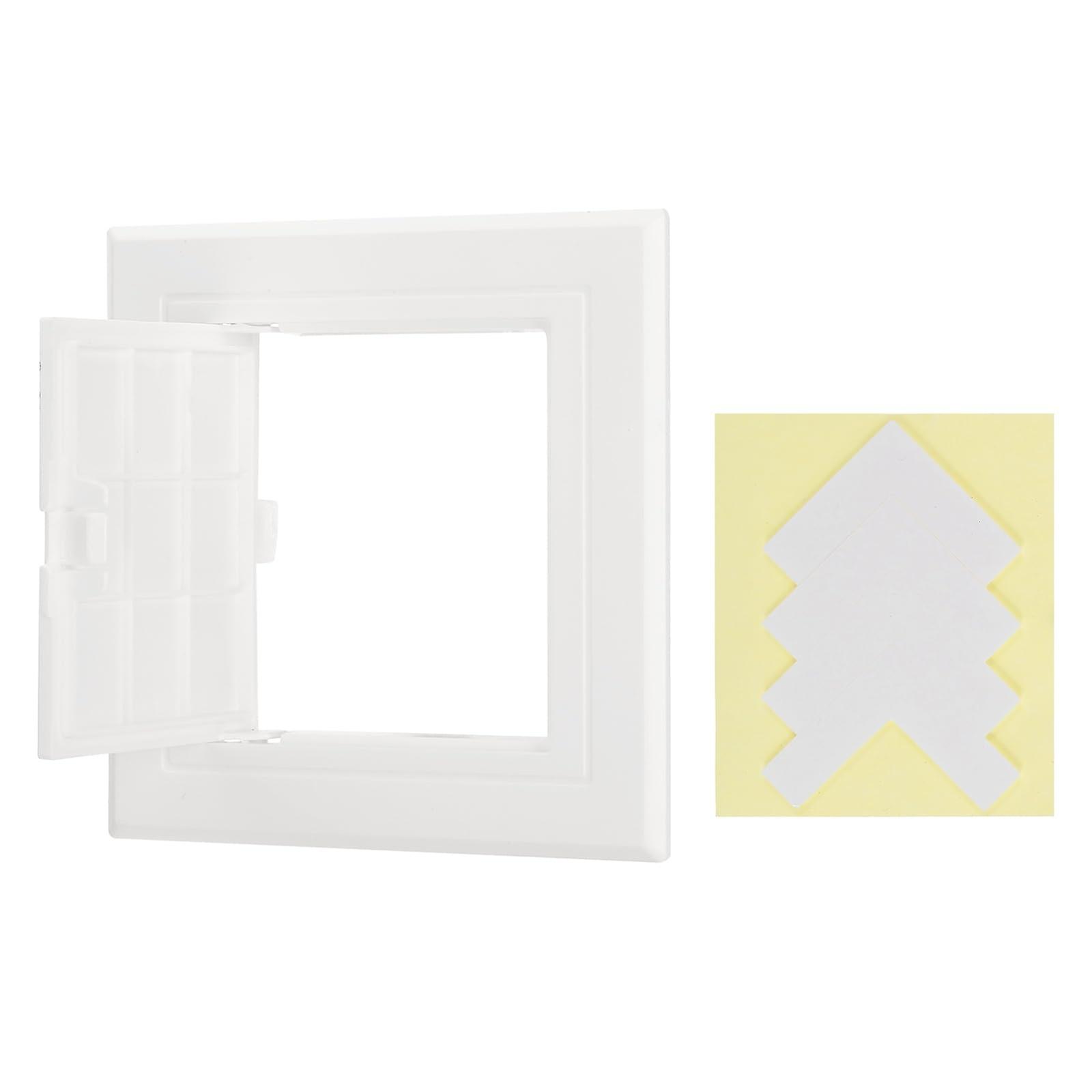 4x4 Inch ABS Plastic Access Panel for Wall and Ceiling, White Drywall Access Door with Tape
