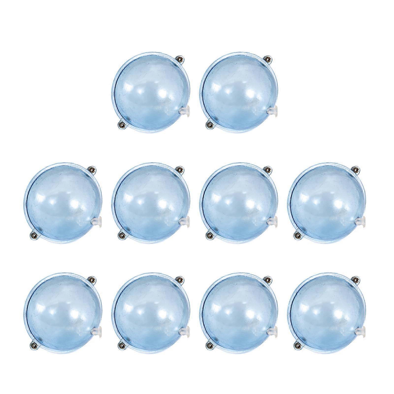 10Pcs Clear Hollow Fishing Float Set with Adjustable Buoyancy, Durable ABS Surface Bubble Floats