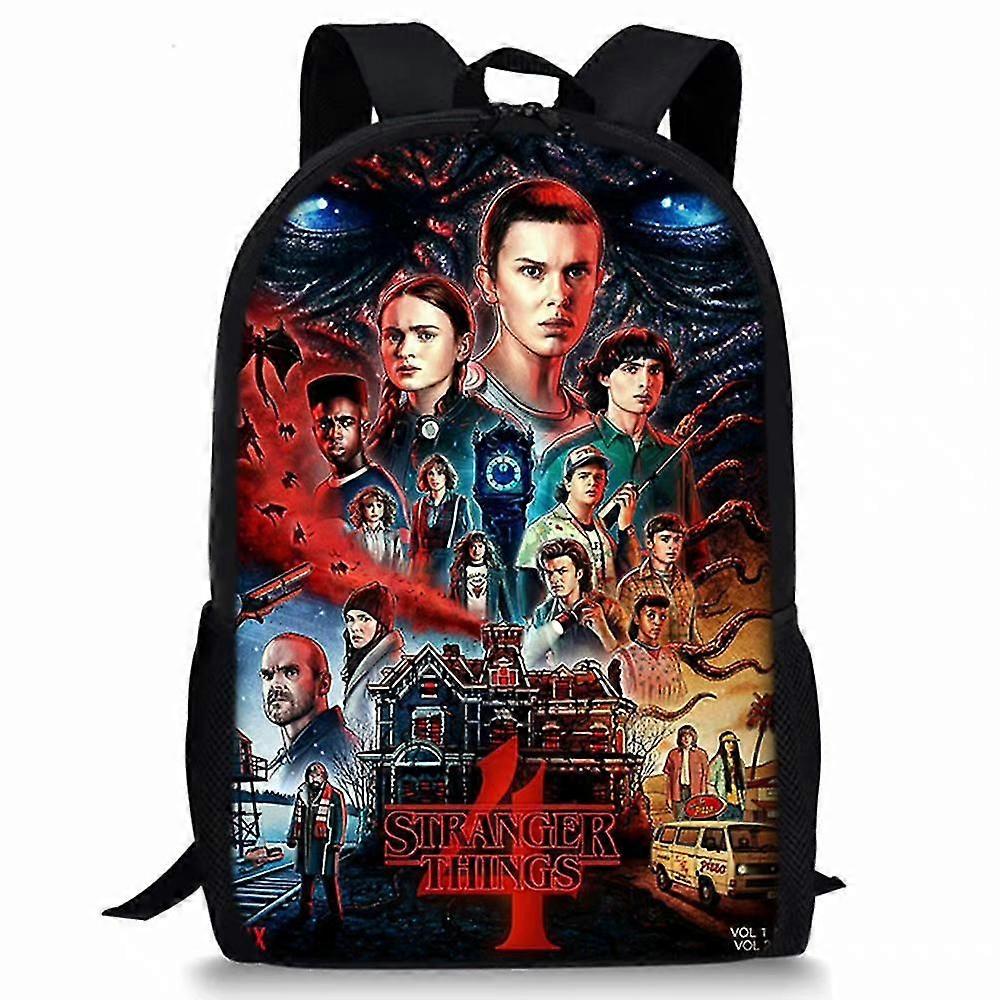 Stranger Things 4 Adjustable Strap School Bag Students Backpack Gifts