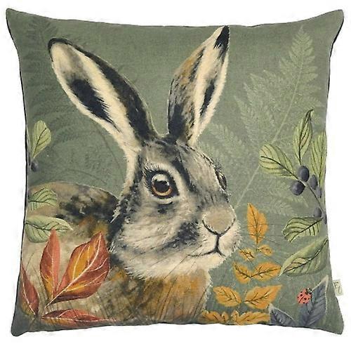 Evans Lichfield Forest Hare Square Cushion Cover