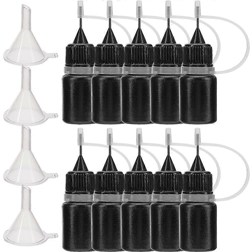 Plastic Refillable Dropper Bottle Mini Transparent Plastic Funnel Hopper Mixed color 0.6~3.7x3.7~6.6cm