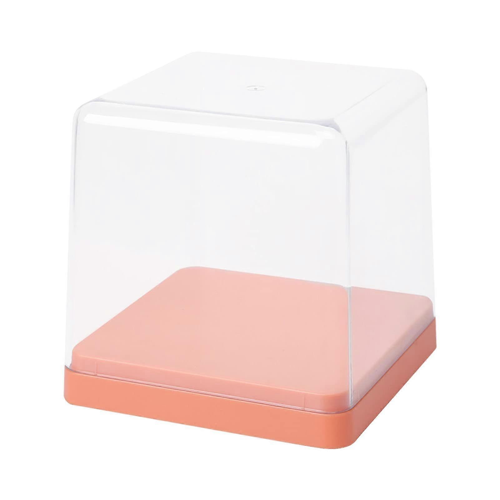 Action Figure Display Case with 360° Clear View, Stackable Collectible Storage Box for Desktop, Orange