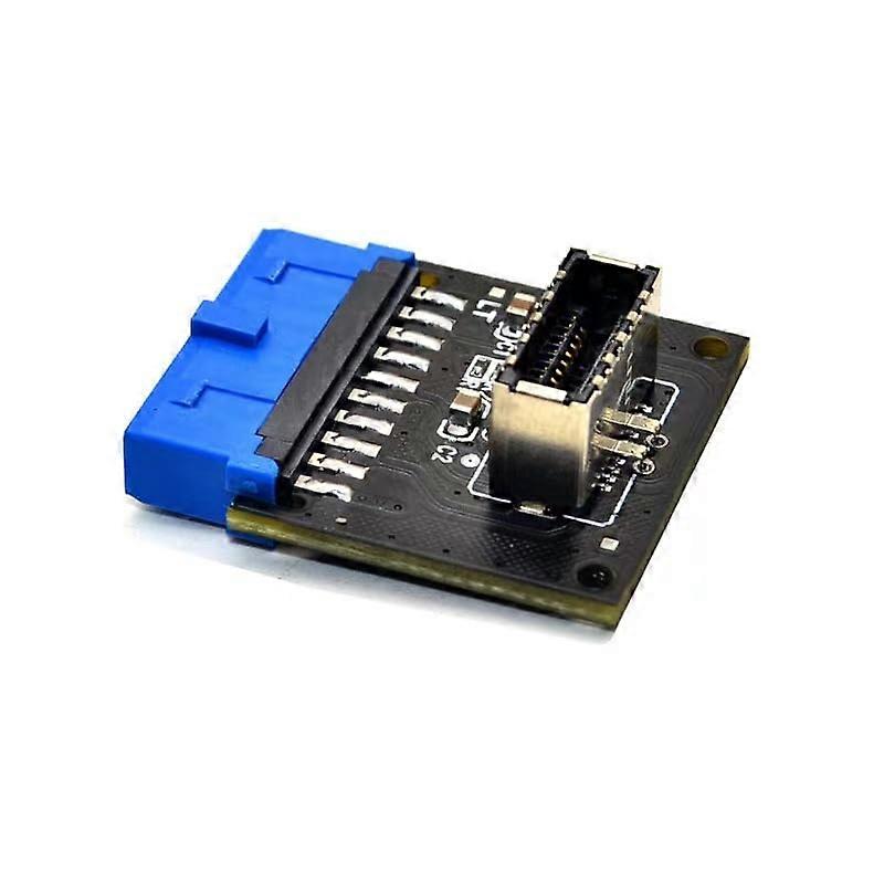 USB 3.0 to USBC Adapter 19Pin to TypeE PCI Bracket Speed 5Gbps Front Panel Upgrade