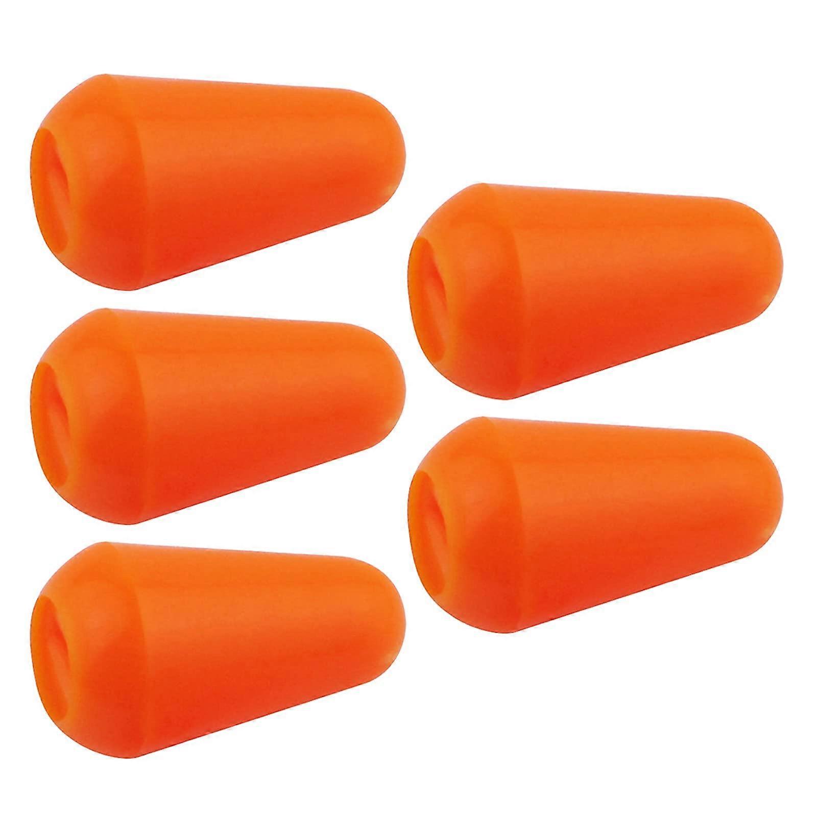 Guitar Toggle Switch Tip 5 Pack Orange for Electric Guitar Pickup Selector Replacement