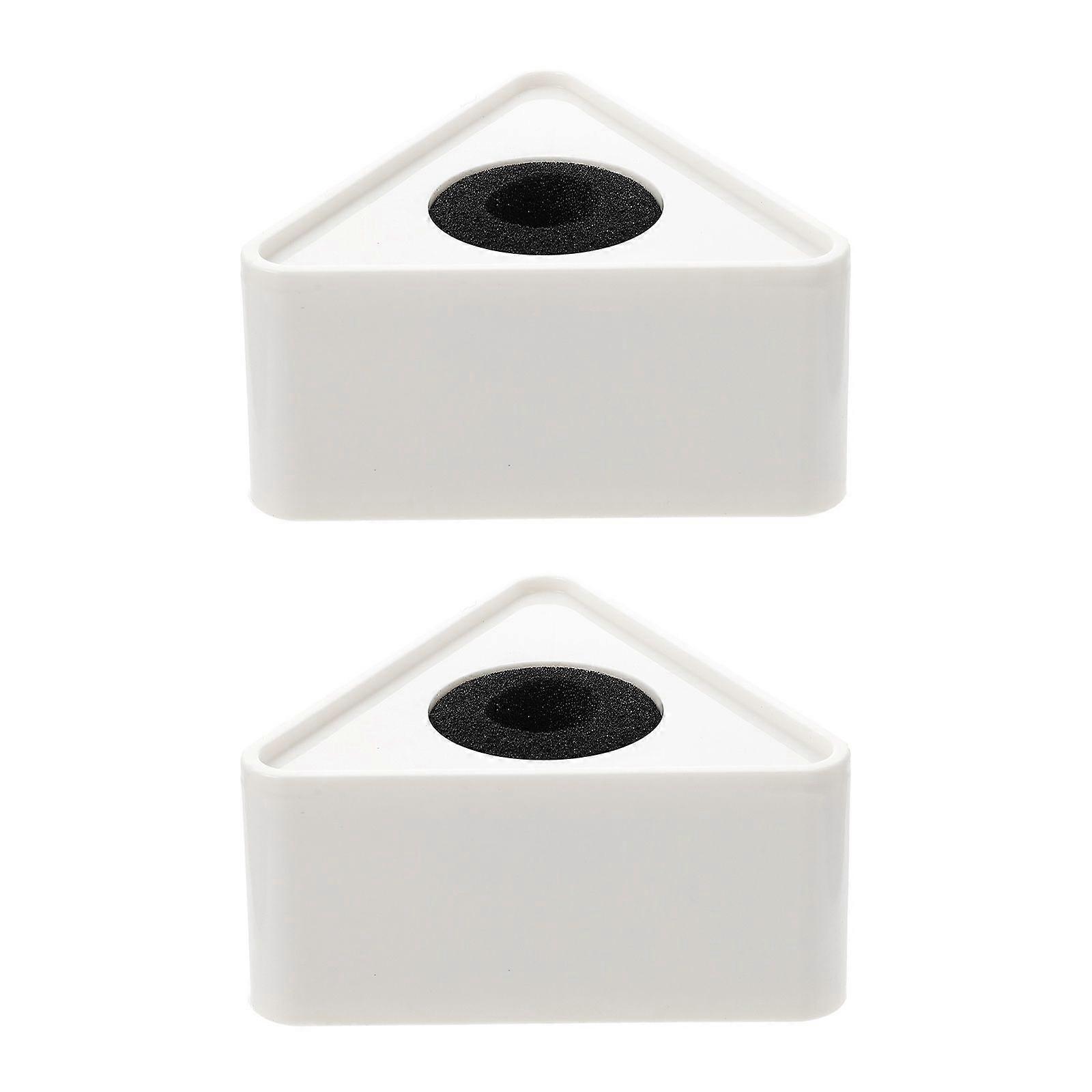2pcs Microphone Triangular Interview Logo Microphone Flag Station Microphone