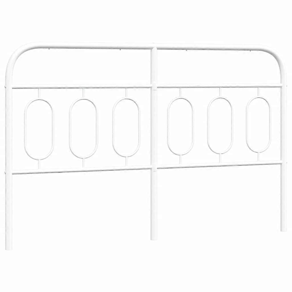 vidaXL Vervangend hoofdbord 137 cm metaal wit