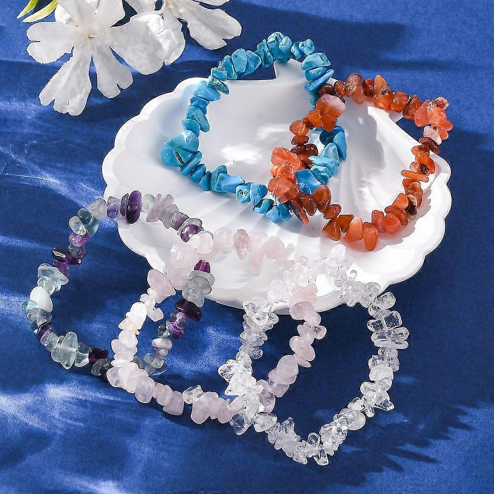 Chips Natural Gemstone Beaded Stretch Bracelets 1-3/4 inch(4.5cm)