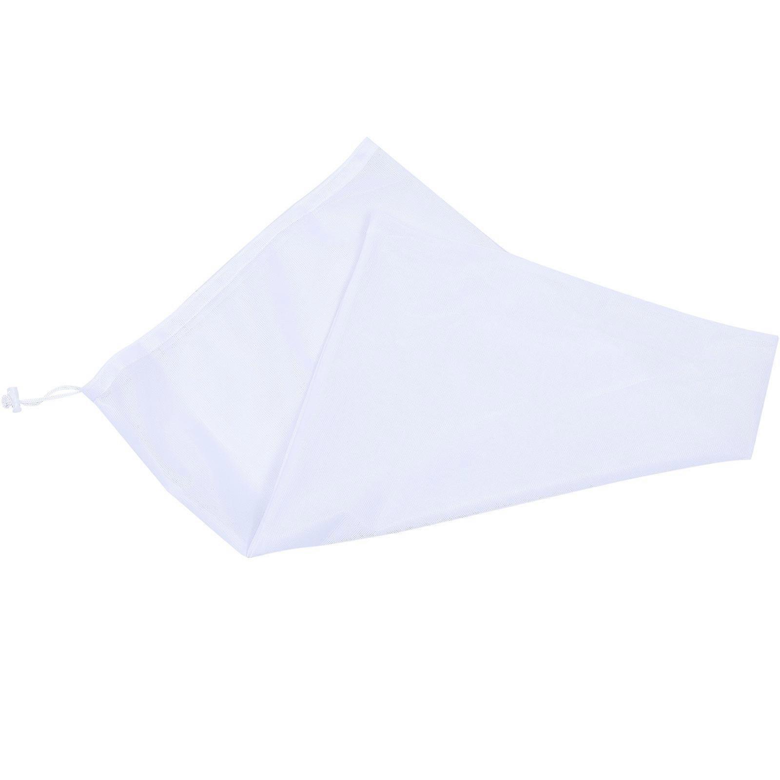 White Nylon Filter Bags for Pools 2Pcs Drawstring Leaves Strainer Pouches