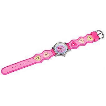 Casual kinderhorloge, 3D siliconen polshorloge voor kinderen, 1 stuk, roze design.
