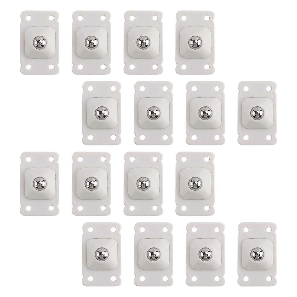 16 Pcs Self Adhesive Wheels 4.5 x 2.8cm(White)
