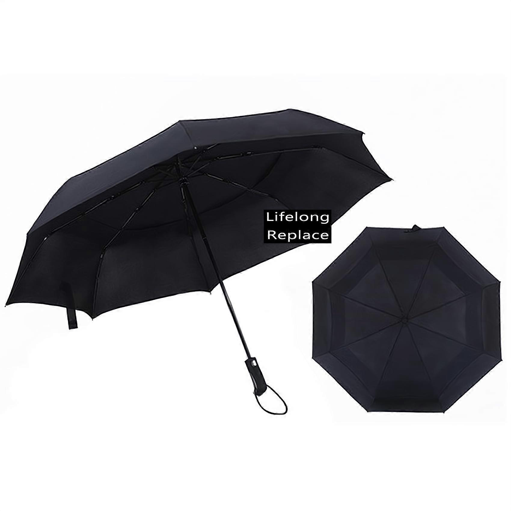 Travel Umbrella Automatic Open Close Windproof Compact Waterproof Canopy for Backpack