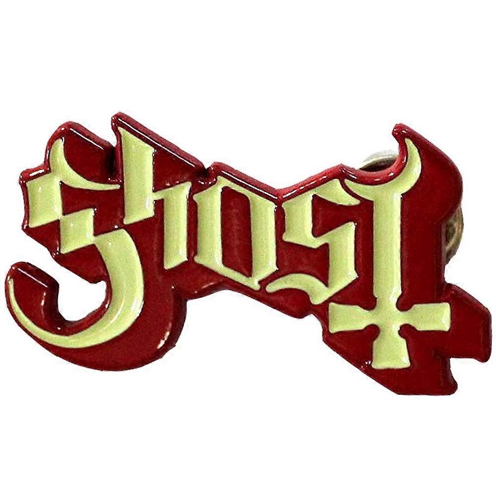 Ghost Band Logo Red Shadow Pin Badge