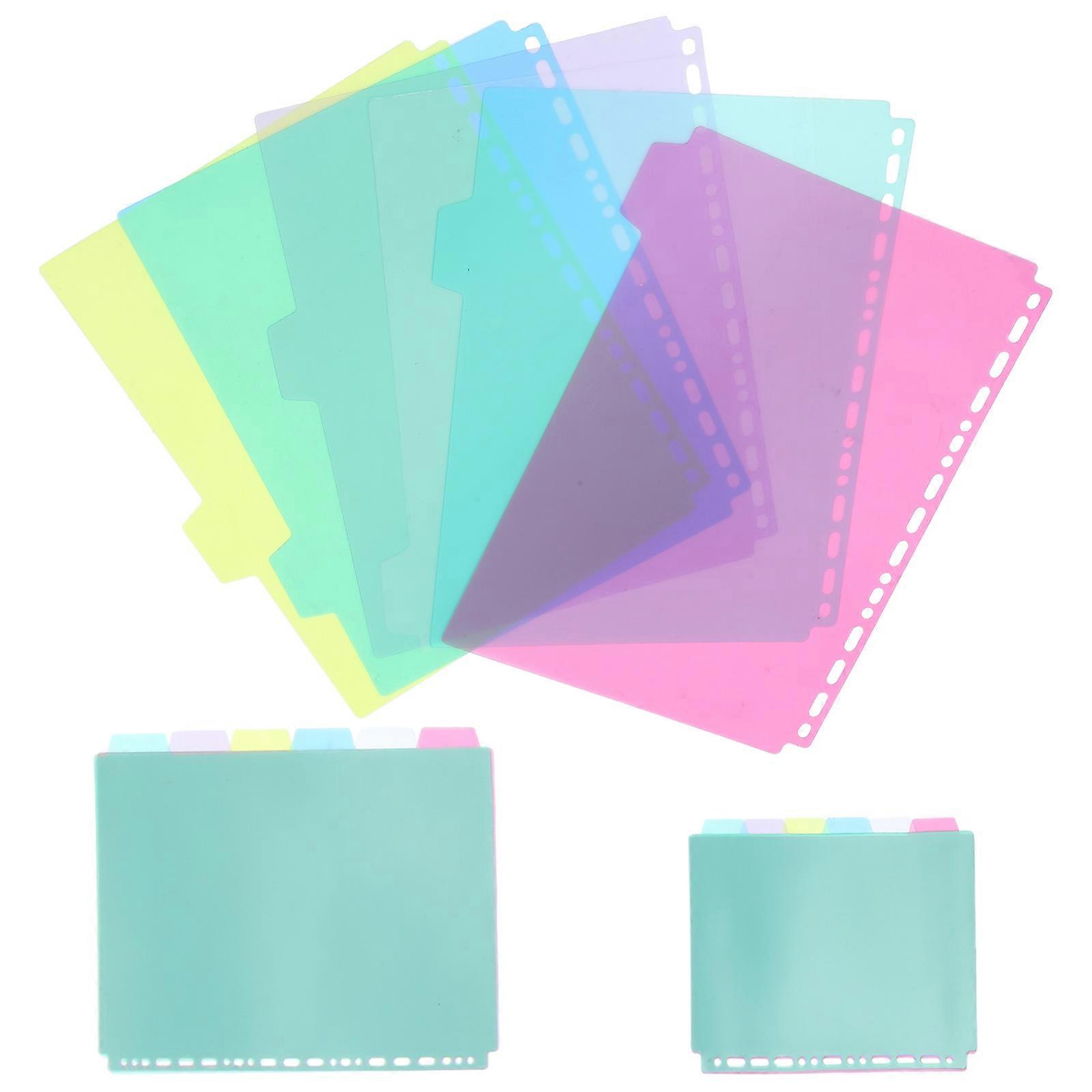 Notepad Binder Dividers for Notebook 12Sets Assorted Color PP Tabs