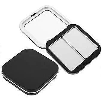 2pcs Compact Eyeshadow Palettes Empty Lipstick Palettes Cosmetics Organizers