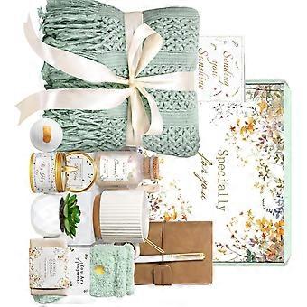 Heartwarming Care Set For Flannel Blanket Wall Candle Uplifting Gift Collections Multicolor