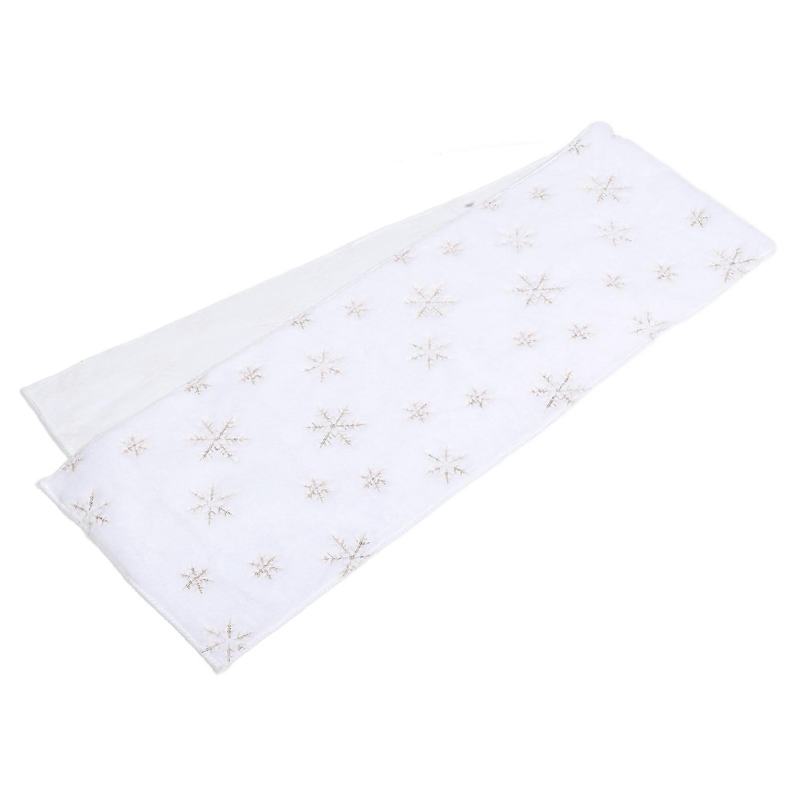 Snowflake Table Runner for Festive Table Decor Plush Material Decoration