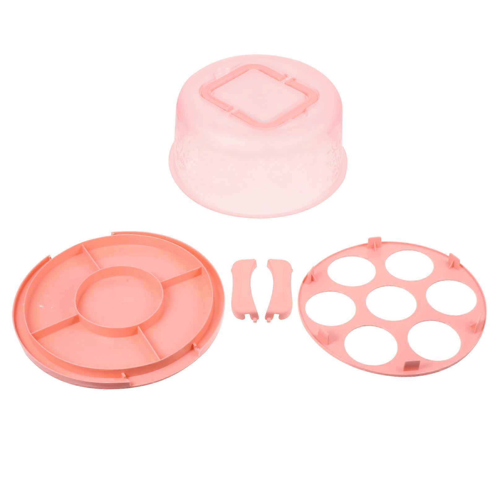 Reusable Handheld Plastic Cake Box for Storage Use 1Set Lightweight Cake Box
