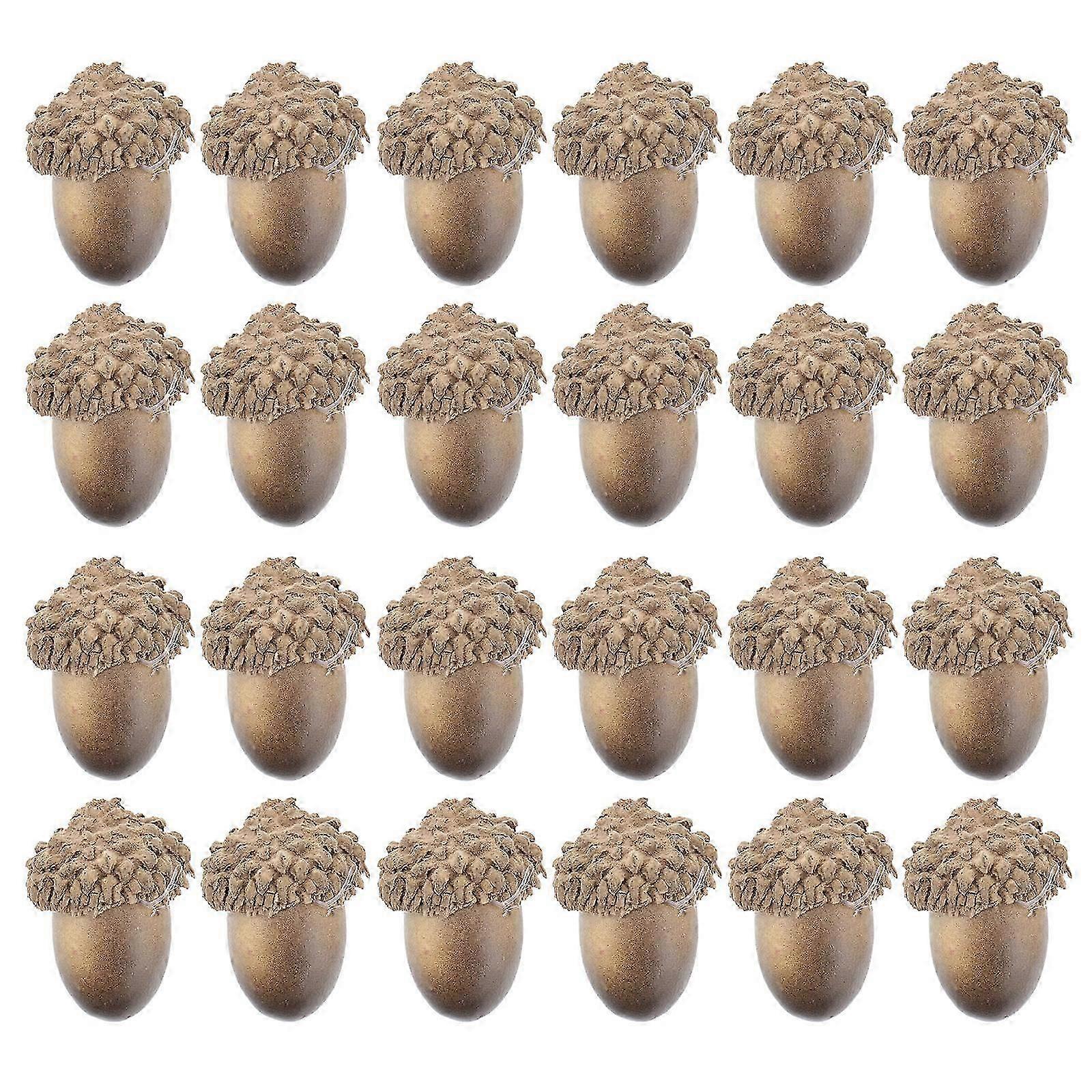 Decorative Acorns Artificial Nuts for Decoration 50Pcs Table Display