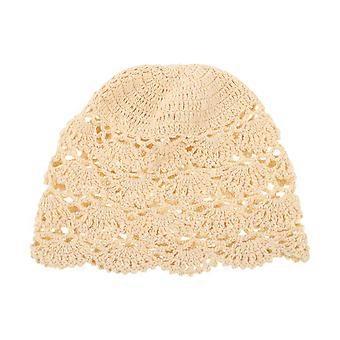 Handmade Crocheted Lace Hat Vintage Turban Casual Elegant Beanie for Women Girls