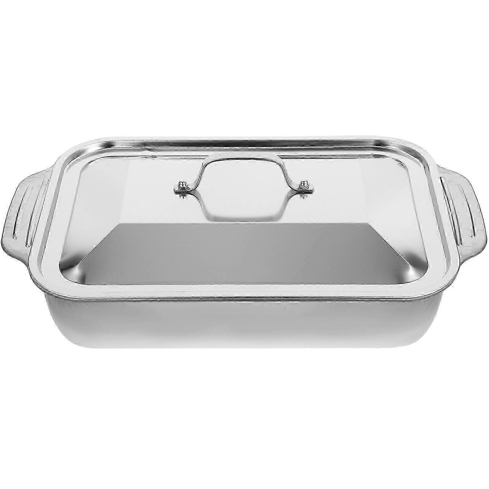 Stainless Steel Serving Tray, Versatile Pan for Multiple Cooking Needs