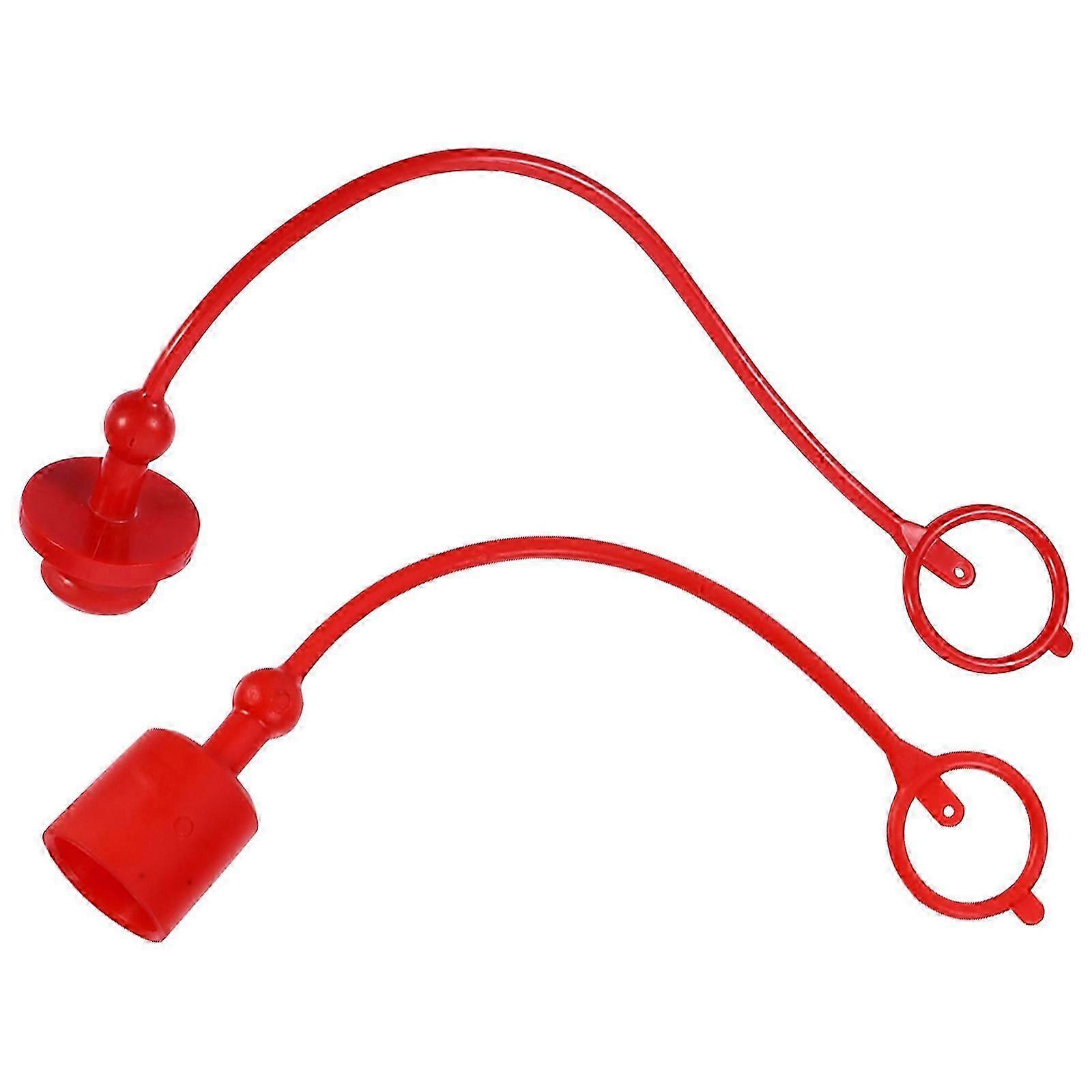 1 Set Quick Coupling Dust Caps Quick Connector Couple Covers Supply (Red)