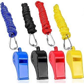 4-pack plastvisselpipor med snoddset - Coach Referee Survival Emergency