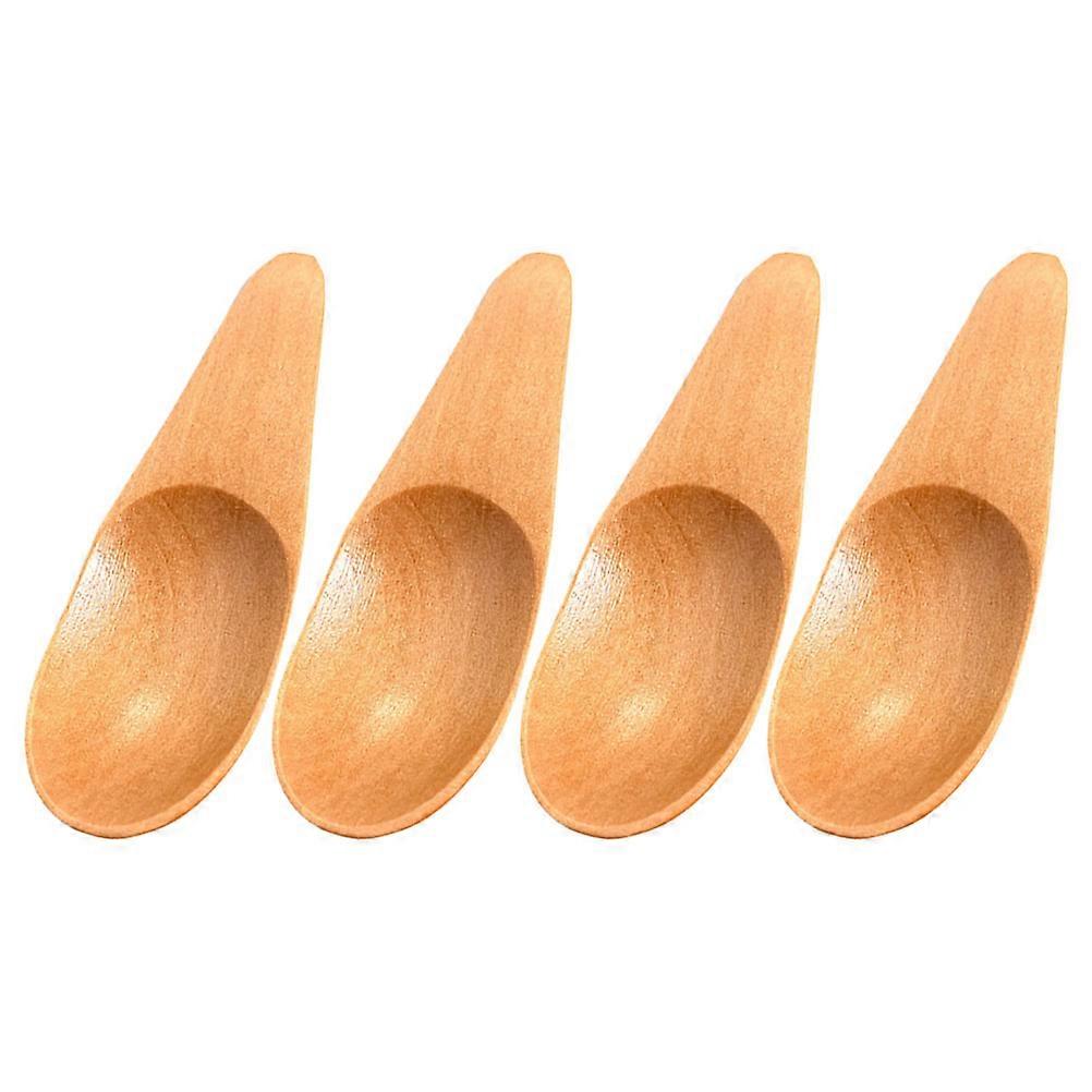 Multi-Function Tea Scoops Wood Small Scoops for Kitchen Use 16Pcs