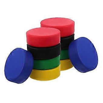 PU-Schaumstoff-Eishockeypucks zur Entspannung, 10 Stück, verschiedene Farben, Sporttraining