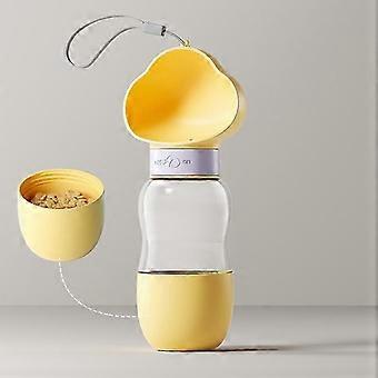 GUOMAI 2in1 Portable dog water bottle, 350ml water + 200ml food, suitable for outdoor walks and travel. 26-27