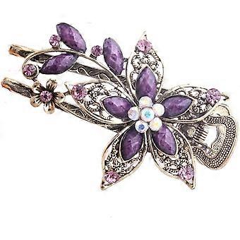 Vintage-Schmuck Kristall Haarspangen Haarnadeln - für Haarspangen Schönheitswerkzeuge (lila)
