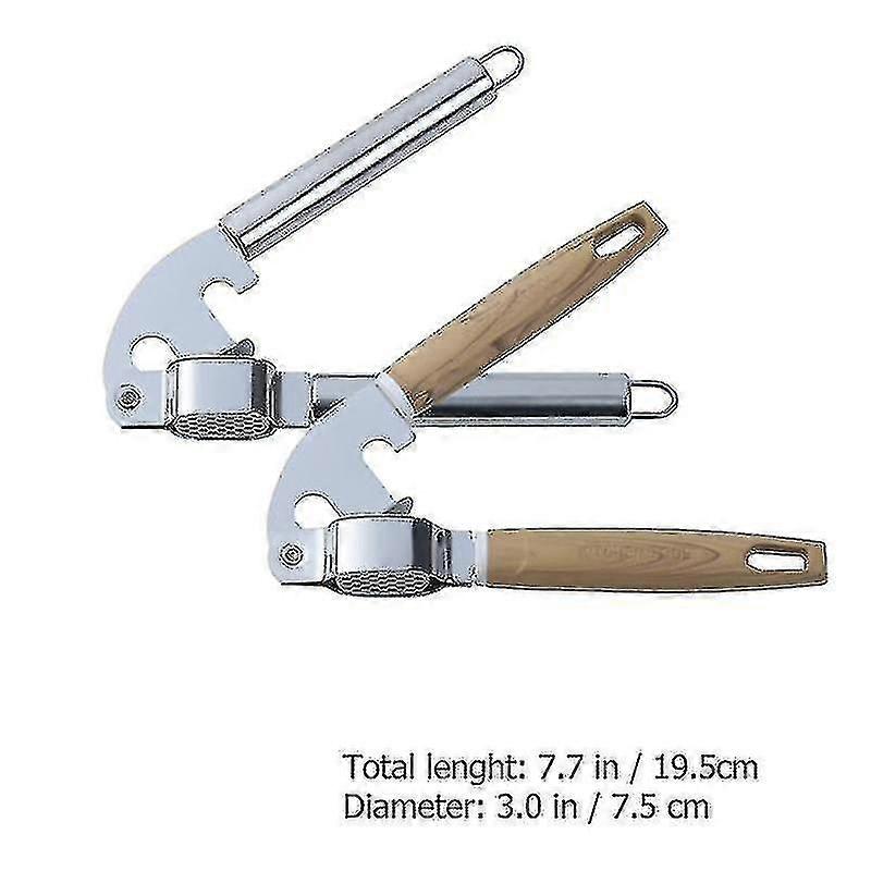 2pcs Stainless Steel Multifunction Garlic Press Crusher Kitchen Ginger Squeezer
