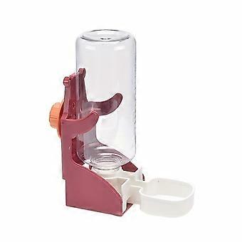 Hanging Pet Water Dispenser, Anti-Spill Automatic Bowl Refiller for Hamsters, Rabbits and Small Animals, Transparent Plastic Bottle with Measurement S