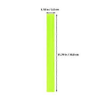 Reflecterende band voor de fiets, reflecterende veiligheidsarmbanden voor nachtelijke activiteiten, felgroene kleur, 12 stuks
