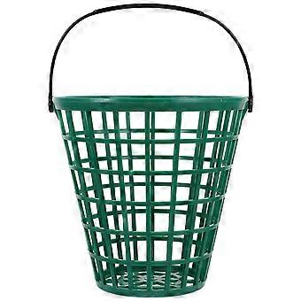 Ball Basket Golfball Container with Handle Ball Holder Contain Stadium Accessories (Green, Can Pack 75pcs)