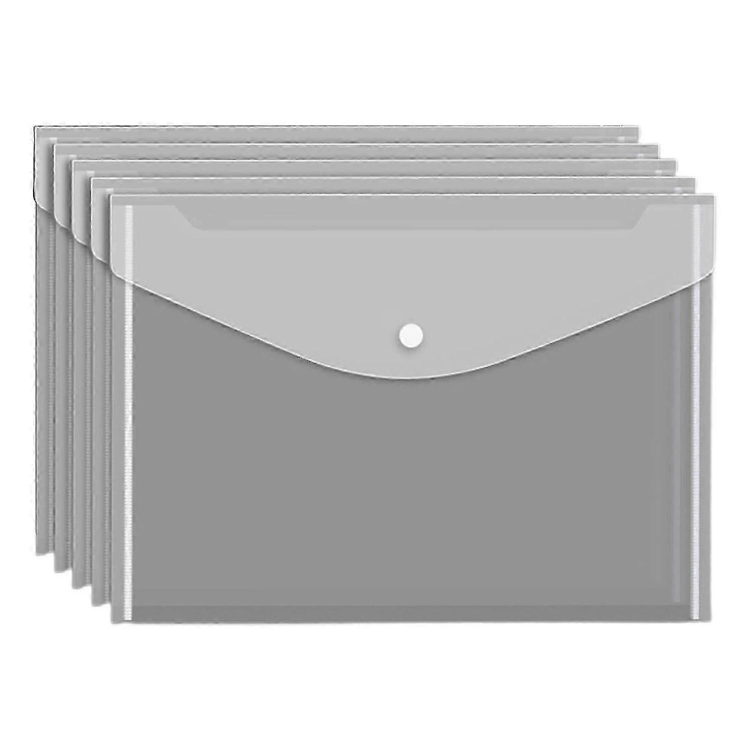 5Pcs Transparent Document Folder A4 Size Test Paper Classification Storage Pocket Waterproof Dustpro