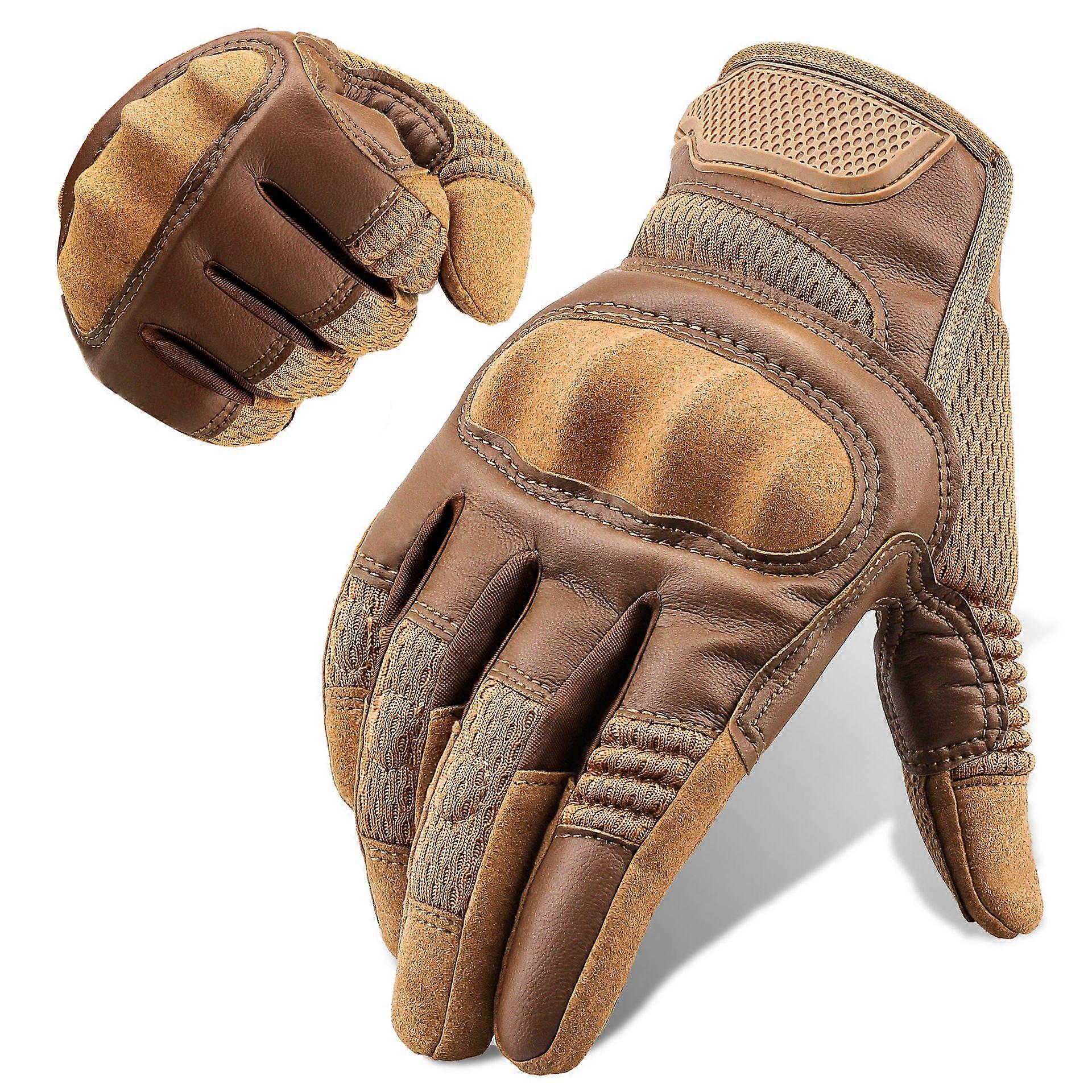 Touchscreen Pu Leather Motorcycle Full Finger Gloves