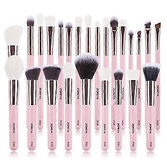 25Pcs Makeup Brush Set Synthetic Fiber Cosmetic Brushes Kit for Face Eye Makeup Tools