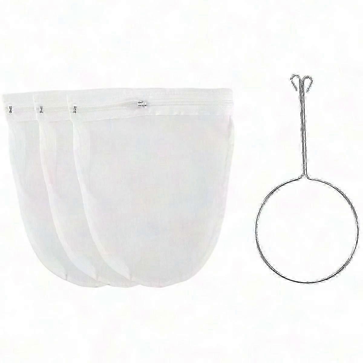 Mesh Strainer Bag with Zipper and Handle