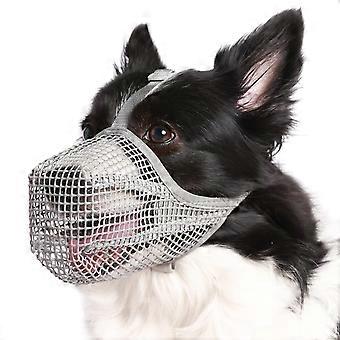 Dog Muzzle, Soft Mesh Mouth for Small, Medium, Large Dogs, Breathable Adjustable Muzzle, Bite, Chew, Remove and Toxic Bait, Pants and Drinking Allowed