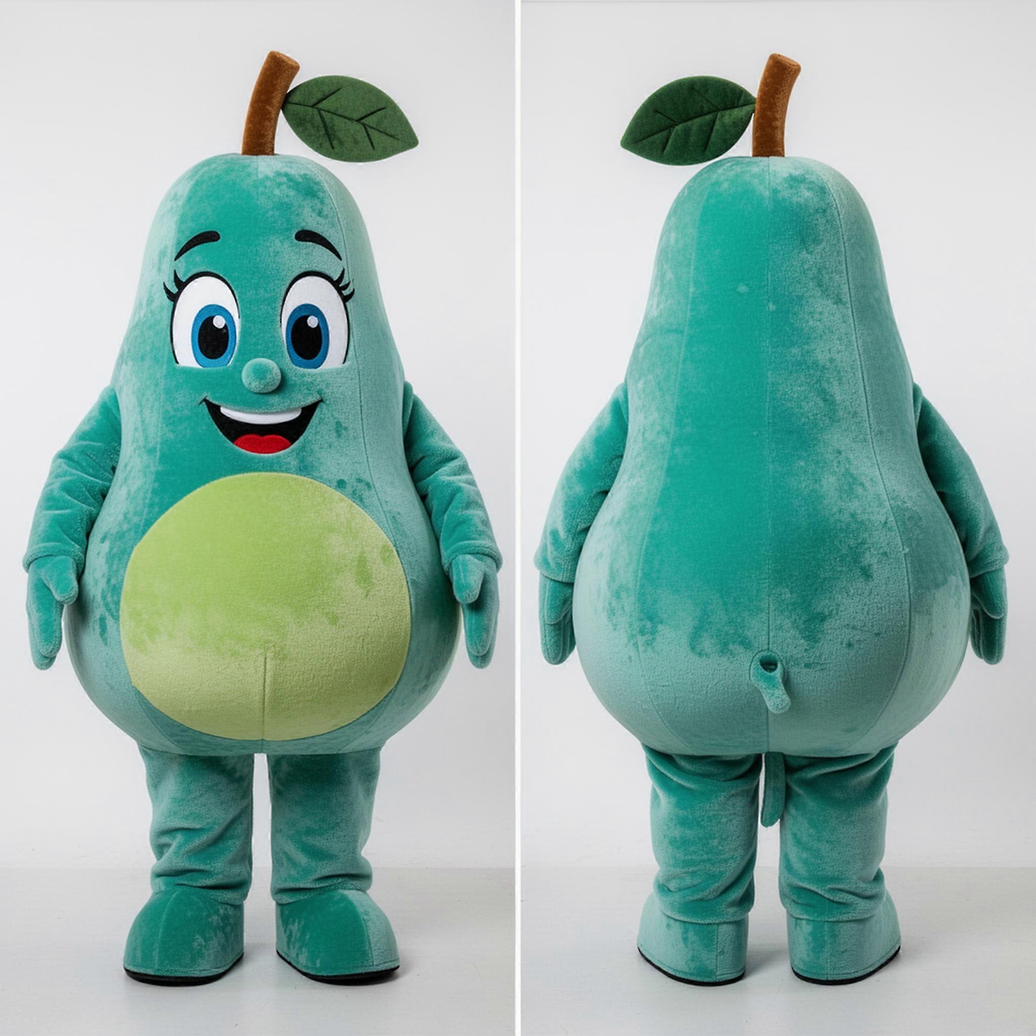 MASTICOT Teal Velvety Pear Mascot
